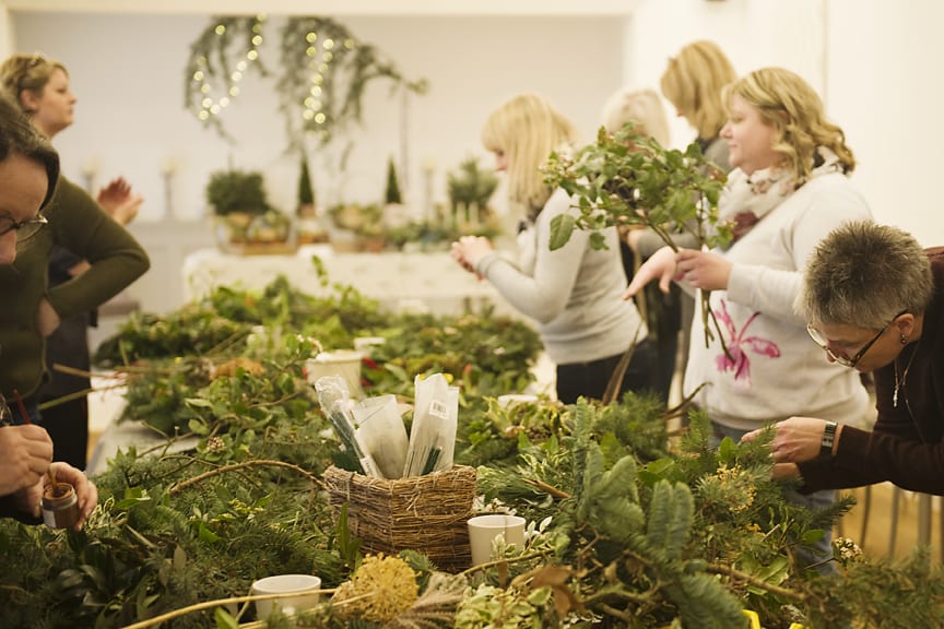 Flower classes at Swanton Morley House, Norfolk